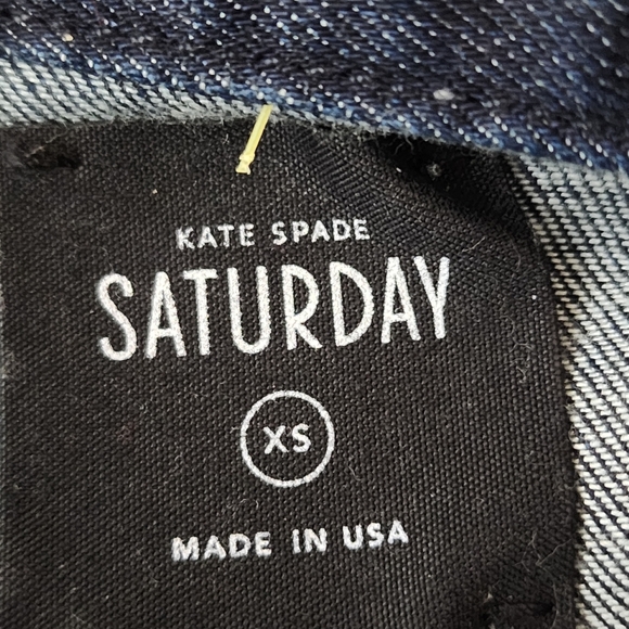 Kate Spade Saturday Dark Blue Denim Button Up Jacket Size XS - Picture 6 of 8